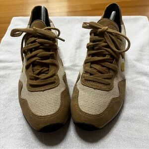 Veja Navy and Tan Sneakers